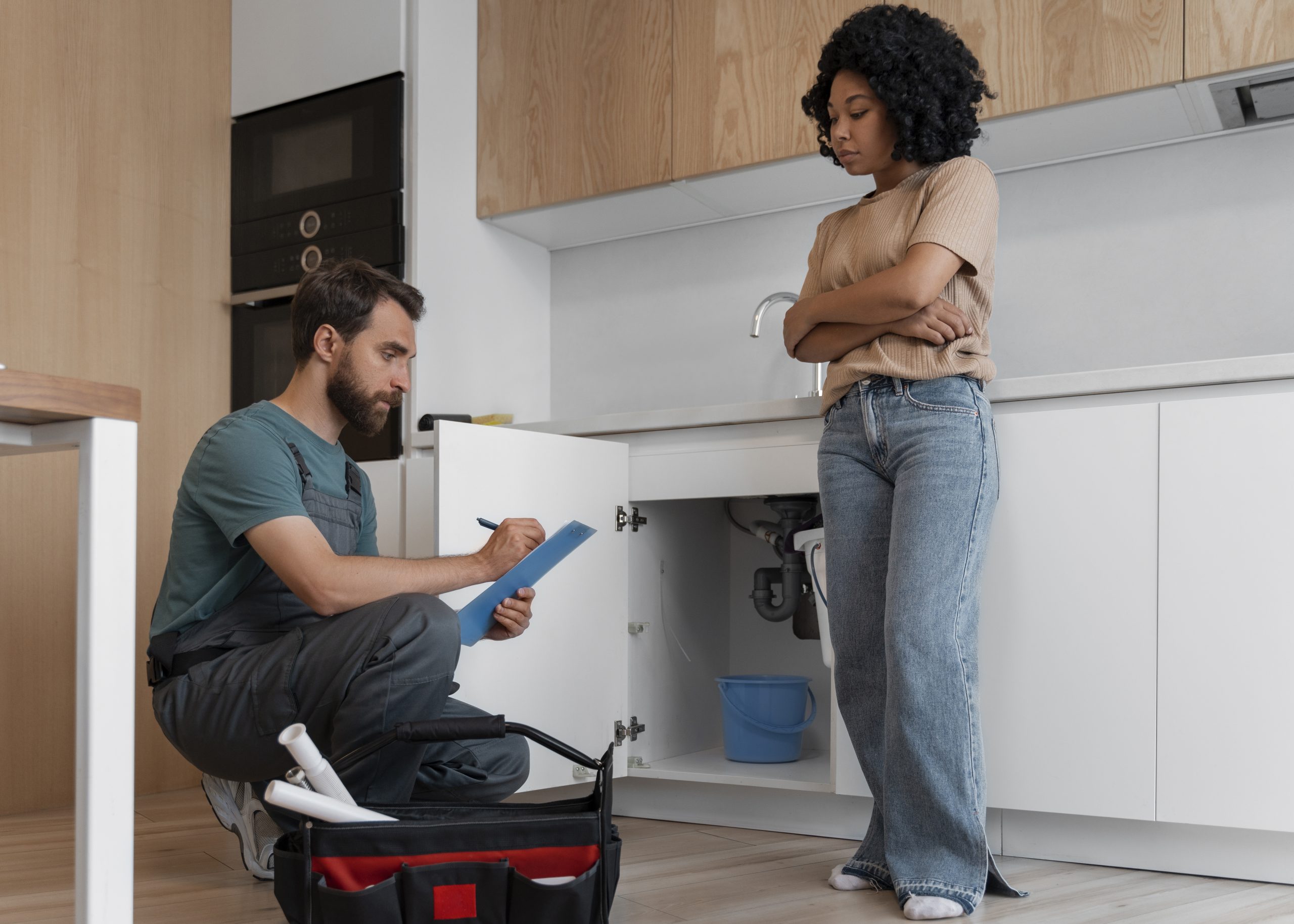 full-shot-man-working-as-plumber Professional Water Damage Restoration