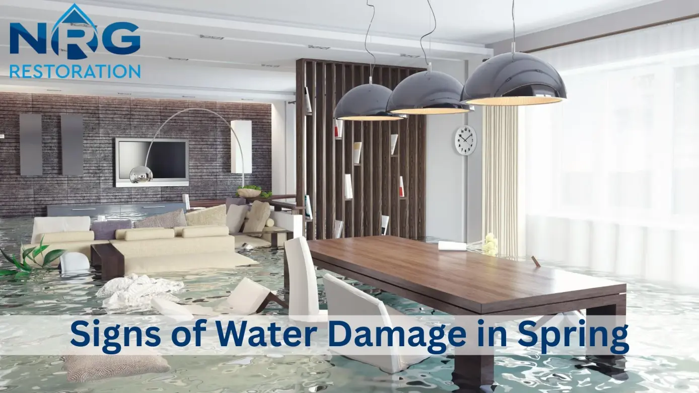 Home water damage in spring
