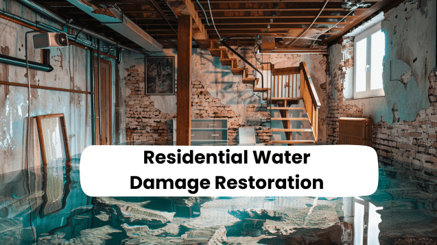 Residential water damage restoration