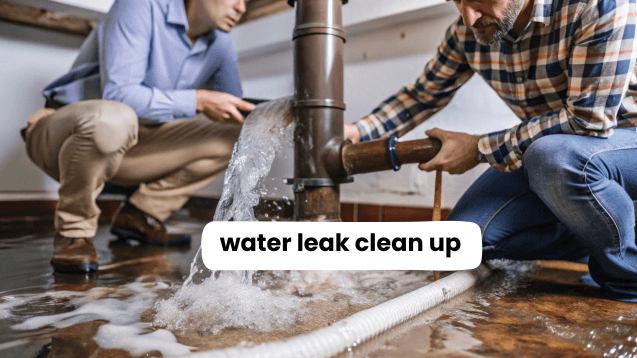 water leak clean up